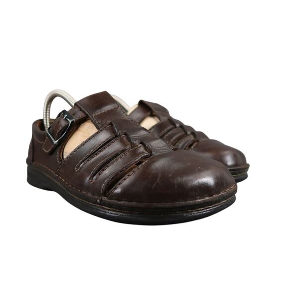 Birkenstock Shoes Womens 37 Sandal Madeira Closed Toe Leather Cork Comfort Brown - Picture 1 of 15